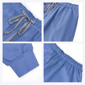 Unisex Wholesale Medical Scrubs Set Jogger Pants V-Neck Top with Matching Clogs Nursing <b>Uniform</b> Hospital Workwear <b>Beauty</b> Salon - Product Image 3