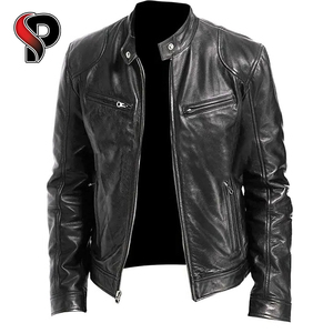 High Quality Men's Fashion <b>Winter</b> <b>Leather</b> <b>Jackets</b> for Men Custom <b>Leather</b> <b>Jackets</b> - Product Image 2