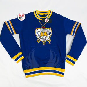 Sweat-shirt en molleton de coton brodé pour femmes de la sororité Sigma Gamma Rho |   Col rond brodé sur mesure pour femmes de la sororité SGRho - Product Image 2