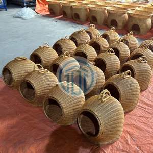 Handmade Wicker Natural Seagrass Round Pet House Sustainable Handwoven Cat <b>Cave</b> <b>Bed</b> Wholesale Factory Price Bulk Pet Furniture - Product Image 6