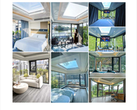 Maison capsule moderne, respirante et peu encombrante, conception personnalisée, cabane mobile pour les vacances, idéale pour les voyages en plein air, les stations balnéaires et les séjours en gîte.