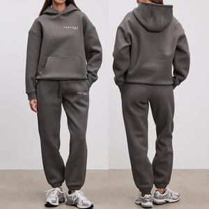 Vêtements pour femmes sweat à capuche zippé survêtements sweats à capuche décontractés avec logo sweat sweat à capuche surdimensionné ensemble de joggers - Product Image 6