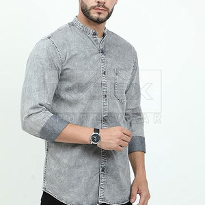 Camisas vaqueras para hombre, precio al por mayor, camisas vaqueras para hombre de talla grande, camisas vaqueras ligeras para hombre recién llegadas - Product Image 5