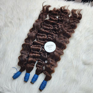 Cabello Negro a Granel Hecho de Cabello Humano Vietnamita 100% de Alta Calidad, Producto Nuevo de Vietnam, 100 Gramos # Cabello Virgen Rizado de 4 Colores - Product Image 1