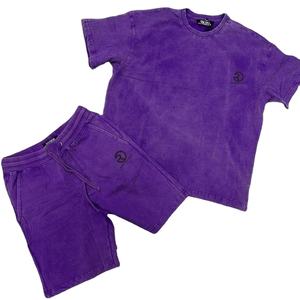 T-shirt surdimensionné 100% coton pour homme Ensemble de shorts de poche 2 pièces Short de sueur avec logo personnalisé Techniques imprimées d'hiver - Product Image 5