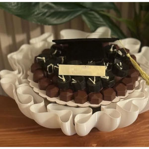 Fancy Design Sweet Server Candy Holder Mesa decorativa Wedding Catering Serving Bowl Gold-Plated Floral Design Metal Bowl - Product Image 5