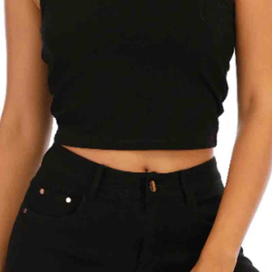 Débardeurs en jersey court au design personnalisé pour femmes Camisole côtelée respirante à séchage rapide et durable avec un design mince et solide - Product Image 6