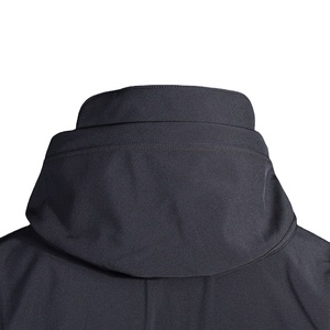 Veste Softshell à Capuche Unisexe Casual Lavée Écologique Imperméable Coupe-Vent Vêtement de Travail d'Hiver Uniforme Fermeture Éclair Avant Matelassée - Product Image 4