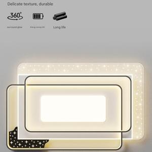 JYLIGHTING Plafonnier LED carré <span class=keywords><strong>étoilé</strong></span> intérieur luxe <span class=keywords><strong>salon</strong></span> lumière réglable plafonnier monté en surface pour chambre d'enfants - Product Image 4