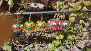 Assorted Lot of Meenakari <b>Earrings</b> Indian Handmade Jewellery Wedding Favor Bridesmaid Gifts Mehendi Sangeet Ceremony Gifts - Product Image 2