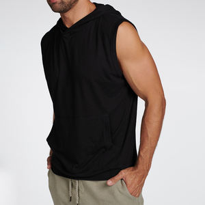 Breathable Men Workout Bodybuilding Wholesale Unisex Gym <b>Hoodie</b> High Quality <b>Sleeveless</b> <b>Hoodie</b> Breathable Lightweight Men's Wear - Product Image 4