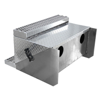 Boîte à batterie en aluminium à motif losanges, 31 pouces, avec marchepied, pour camion plateau - Vente en gros