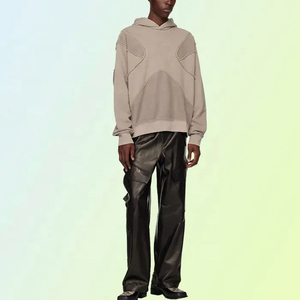 Nueva Sudadera con Capucha de Diseño Personalizado, Gruesa, Unisex, Estilo Urbano, para Invierno, con Bolsillos de Forro Polar, 100% Algodón, con Paneles 3D Bordados - Product Image 4