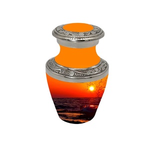 Urna de recuerdo de cremación de aluminio coleccionable de diseño Simple para urnas de recuerdo hechas a mano de cenizas humanas - Product Image 1
