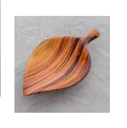 Handmade Olive Wood Kitchen Indian Factory Made Wood Serving Platter Manufacturer Unique food platter