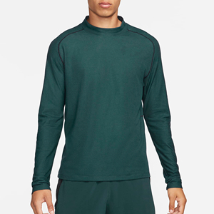 Camisa de manga larga con cuello redondo bordada por sublimación con logotipo personalizado del fabricante para hombre, Camisa de algodón y poliéster 100% - Product Image 6