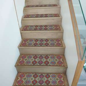 Turkish Design Kilim Step Rug, Vintage Printed Rug, Washable, Personalized - Product Image 3