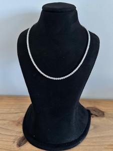 Collar de Diamantes de Corte Redondo Atemporal, 10.00 Ct, DEF VVS, Diamante Cultivado en Laboratorio, Oro Sólido de 14K, Regalo de Aniversario de Bodas - Product Image 3