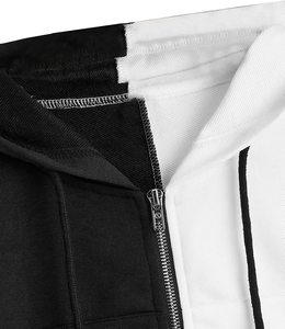 High Quality Custom Logo Cotton <b>Long</b> <b>Sleeve</b> Zip up <b>White</b> Crop <b>Top</b> <b>Women</b> Hoodie for Gym Zip up Hoodies - Product Image 3