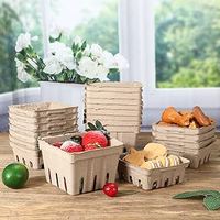 Cesta de madera para frutos del bosque, ideal para la recolección, almacenamiento, embalaje y manipulación de frutas y verduras, cajas decorativas de almacenamiento.