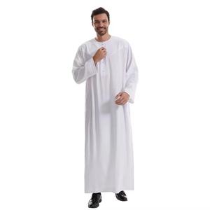 Thobe musulman, taille poche, couleur unie, design arabe, robe, mode saoudienne, Qatar, vêtements islamiques pour hommes - Product Image 2
