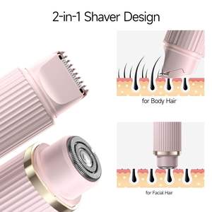 Depiladora Recargable 2 en 1 Impermeable IPX7 para Mujer, Afeitadora Eléctrica para Depilación en Seco y Húmedo, Recortadora de Vello Púbico para Uso Doméstico - Product Image 6