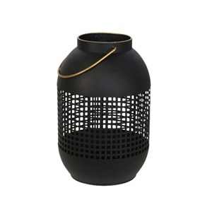 Modern <b>Black</b> Metal <b>Candle</b> <b>Holder</b> Trendy Table Centerpiece for Cozy Ambience and Festive Home Styling - Product Image 1