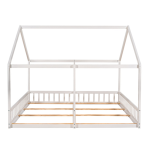 แพลตฟอร์มบ้านเตียงสองเตียงที่ใช้ร่วมกันสีขาว-เหมาะสำหรับเด็กหลายวัยเฟอร์นิเจอร์ไม้เวียดนาม - Product Image 5