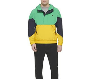 เสื้อแจ็คเก็ตกันลมผู้ชายไซส์ใหญ่สำหรับฤดูร้อน แบบลำลอง ผ้าโพลีเอสเตอร์บาง กันน้ำ มีฮู้ด ระบายอากาศ ซิป - Product Image 1