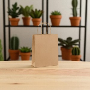 Sacs-cadeaux en papier kraft de premier choix Sac en papier artisanal imprimé avec logo pour emballage de qualité supérieure - Product Image 5