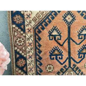 Turkish Small Rug, 2.4x5 ft Vintage Rug, <b>Red</b> <b>Wool</b> Rug - Product Image 4