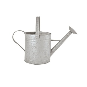 Arrosoir en métal galvanisé, parfait pour l'irrigation des jardins de fleurs en extérieur, avec un bec verseur facile à utiliser. - Product Image 4