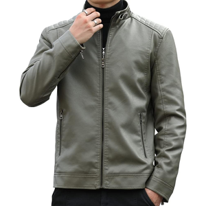 Ropa deportiva de alta calidad para hombre con cremallera completa Sherpa forrado Air-Force Faux Leather Bomber bike Jacket - Product Image 5