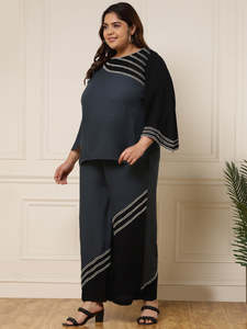 Conjunto de Top y Pantalones Palazzo de Rayón Liso hasta el Tobillo para Mujer, Mono Largo de Moda, Vestido Occidental Elegante y Novedoso para Mujer - Product Image 2