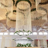Guirlande de fleurs artificielles faite à la main grappes suspendues pour la décoration de mariage Haldi Mehndi décoration fête dos gouttes en gros OEM