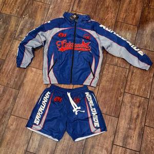 Conjunto de Dos Piezas Personalizado para Hombre 2026, Chaqueta Cortavientos y Pantalones Cortos Deportivos, Chaqueta Cortavientos de Nailon con Cremallera Reflectante y Pantalones Cortos para Hombre - Product Image 3