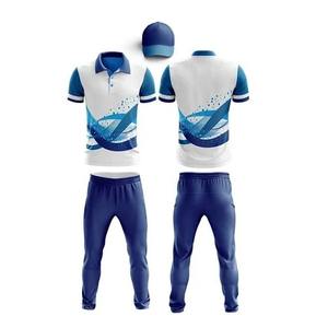 Comfortable 100% Polyester Knitted Fabric Trousers Pants for Adults Cricket Players Half Sleeves Collar <b>T</b>-<b>shirt</b> Uniform - Product Image 1
