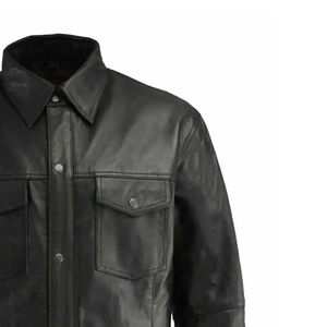 เสื้อหนังใส่สบายสำหรับผู้ชายเสื้อหนังกลับสีต่างๆจากผู้ผลิต - Product Image 3