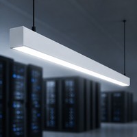 Luminaire linéaire LED suspendu en aluminium de 1200 mm pour salle de centre de données IDC, 6000K, dimmable, lampe de plafond pour serveur