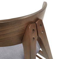 Chaise de salle à manger Valencia moderne en teck massif avec coussin en noyer pour salon, cuisine, usage extérieur, meubles de maison