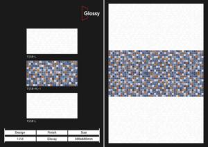 Carreaux muraux en céramique modernes 300x600mm pour salle de bain et cuisine, finition brillante ou mate, texture effet sucre, design mural intérieur luxueux - Product Image 3