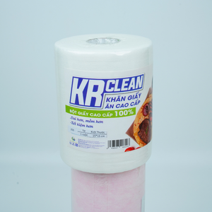 Serviettes de table blanches premium Krclean 1 pli 15x15cm en rouleau, mélange de pâte de bois, directement de l'usine du Vietnam, OEM ODM - Product Image 5
