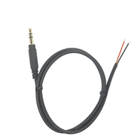 Câble auxiliaire mono 3,5 mm DC Jack vers fil ouvert 3,5 mm, 24AWG, pour voiture, conducteur en cuivre, gaine en nylon