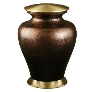 Urnas de cremación para adultos de latón de alta calidad con diseño de trigo grabado en color dorado y Rojo acabado para cenizas humanas - Product Image 4