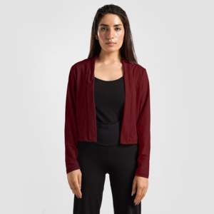 Maroon Yoga Cardigan Fitness Apparel - Product Image 1
