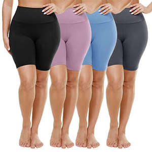 Pantalones cortos para mujer, pantalones cortos de gimnasio de entrenamiento de cintura alta de secado rápido con bolsillos, ropa deportiva transpirable con logotipo personalizado para correr, Yoga, Fitness - Product Image 4