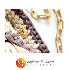 Bolso de Ganchillo de Algodón Hecho a Mano, Color Blanco Avellana Marrón, Estilo Moderno, Cierre de Botón, Geométrico, Verano, Correa de Hombro de 50 cm - Product Image 3