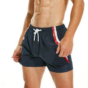 Respirant Plus Taille Hommes Gym Courir Shorts Cordon Contraste Couleur Coton Taille Élastique Entraînement Demi Pantalon Sweat Shorts - Product Image 3