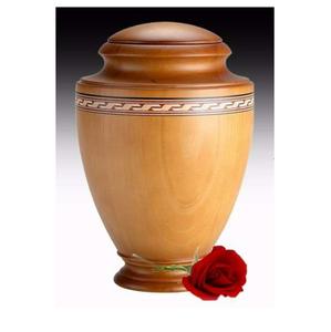 Urne funéraire classique en bois massif écologique, artisanale, traditionnelle, pour cendres, taille adulte, vente en gros. - Product Image 1