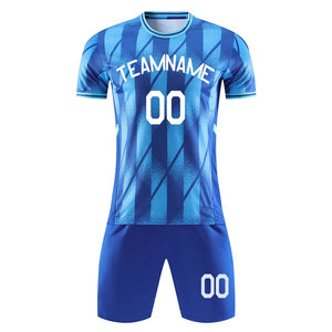 Ensemble de maillots de football personnalisés OEM 2025 pour équipes de club européennes, couleur personnalisée, légers, séchage rapide, 100 % polyester - Product Image 2